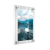 Cadre acrylique flottant de taille personnalisée-Affichage d'art mural élégant, affiche en plexiglas et cadre photo