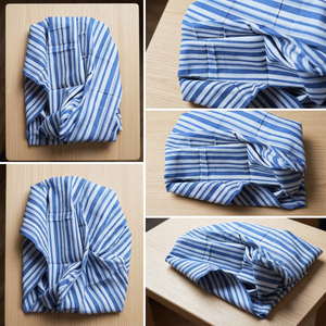 Tela de Algodón Khadi Orgánica Tejida a Mano, Peso Medio 240 GSM, Diseño de Rayas Azules Hecho a Mano, Secado Rápido, Ecológico y Transpirable - Product Image 2