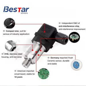 Bestar 316LSS Hirschmann 0,25% FS 0-10VDC 15 bar16bar 60MPa Druck messumformer Schnelle Druck drucksensoren G1/4 für Vakuum - Product Image 4