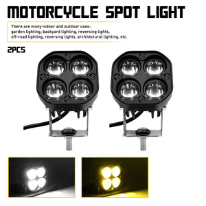 2x Phares de moto, feux antibrouillard, lampes auxiliaires LED, projecteurs pour voiture, ATV, UTV, camions tout-terrain, remorques - Product Image 4