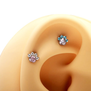 Bijoux <span class=keywords><strong>de</strong></span> <span class=keywords><strong>piercing</strong></span> pour <span class=keywords><strong>l</strong></span>'<span class=keywords><strong>oreille</strong></span> en alliage <span class=keywords><strong>de</strong></span> titane G23, chat mignon, ZIRCON, <span class=keywords><strong>piercing</strong></span> d'os <span class=keywords><strong>de</strong></span> <span class=keywords><strong>l</strong></span>'<span class=keywords><strong>oreille</strong></span>, helix, labret, bijoux <span class=keywords><strong>de</strong></span> <span class=keywords><strong>piercing</strong></span> corporel classiques, accessoires - Product Image 3