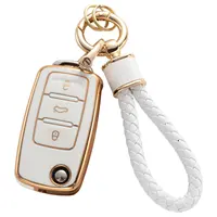 Wholesale 2023 new fashion leather car key cover for any car's keychain for  BYD accessories From m.