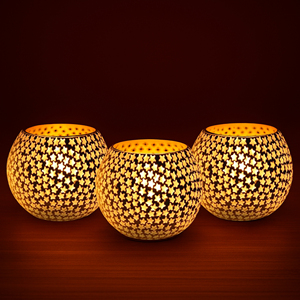Handcrafted Star Dot Mosaic Glass Jar Soy Wax Scented <b>Candle</b> Premium Home Fragrance <b>Candle</b> for Festive Decor <b>Gifts</b> and Wholesale - Product Image 2