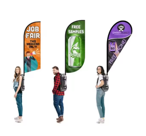 Wisezone <span class=keywords><strong>Mejor</strong></span> precio Gran calidad Logotipo impreso personalizado Comercio Bandera al aire libre Bandera de playa Bandera de plumas en forma de lágrima - Product Image 1