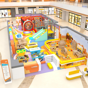 Aoleao Custom Metal Naughty Castle <b>Indoor</b> Playground with Ninja Course Ball Pool and <b>Slides</b> CE TUV CPC Certified - Product Image 1