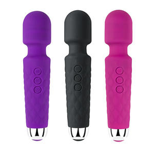 Groothandel waterdichte siliconen vibrator wand <span class=keywords><strong>massager</strong></span> voor vrouwen met 20 vibratiemodi en afstandsbediening voor persoonlijke lichaamsmassage - Product Image 1