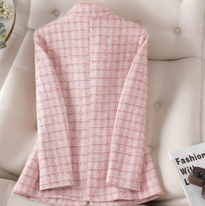 Camisa Profissional de Manga Longa para Mulheres em Estampa Xadrez - Product Image 2