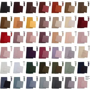 Bán Buôn 132 Màu Sắc Ngọc Trai Voan Hồi giáo Đồng Bằng Cao Cấp Georgette Headscarf Womens Bong Bóng Voan Khăn Choàng Hijab - Product Image 5