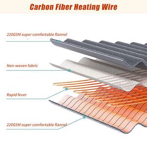 Manta de calefacción eléctrica Termostato automático Calentador de cuerpo doble Colchón de cama Alfombras con calefacción eléctrica Calentador de alfombrilla - Product Image 4