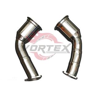 Collecteur d'échappement sans catalyseur Vortex en acier inoxydable 304, épaisseur 1,5 mm, poli miroir pour Audi RS5 B9 2.9T V6, nécessite réglage ECU - Product Image 1