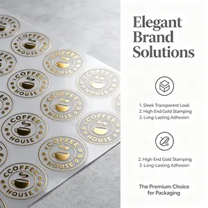 Clear Transparent Custom Stickers <b>Waterproof</b> Adhesive Brand Packaging Logo Transparent <b>Label</b> Stickers - Product Image 5