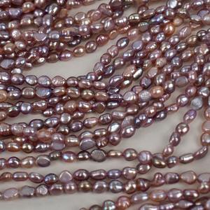 Perles d'eau douce naturelles baroques de 4-5 mm, trou droit, blanches, à deux faces, petites, légères, pour la fabrication de bijoux en vrac - Product Image 4