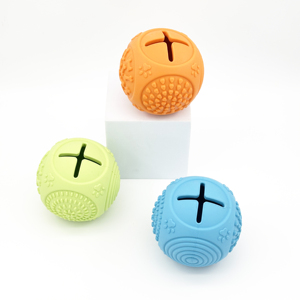 Fabricante Magic Rolling <span class=keywords><strong>Dog</strong></span> Ball Toy Alimentador lento interactivo Dispensador de golosinas para masticar Hecho de goma duradera - Product Image 3