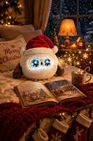 Jouet en peluche hibou interactif AI pour Noël, reconnaissance vocale et émotionnelle, capteur tactile, compagnon intelligent, cadeau de Noël mignon pour enfants