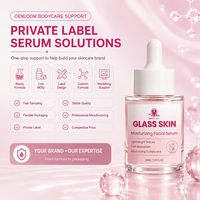 Sérum Visage Effet Peau de Verre Personnalisé Acide Hyaluronique Vitamine C Éclat Raffermissant Hydratant pour Soin Quotidien 30ml