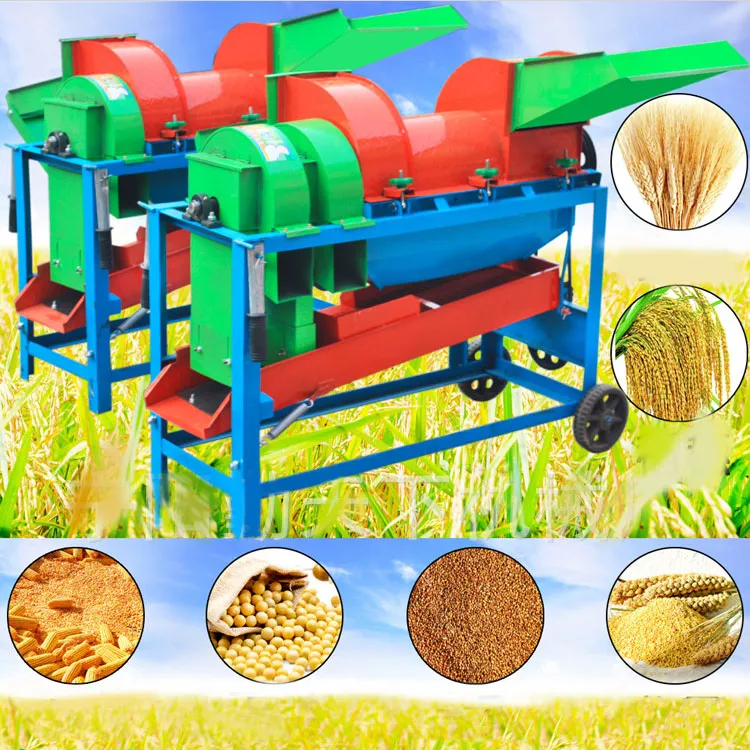 Mini máquina descascaradora de maíz con motor diésel de granja, trilladora de maíz multifunción, soja, arroz, sorgo