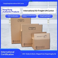 Carton rectangulaire ultra-résistant et hydrofuge pour l'exportation de marchandises dangereuses, adapté au transport aérien, avec exonération Hong Kong