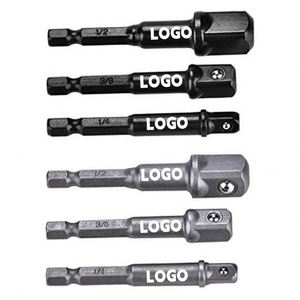 Promotions <b>Key</b> Type Drill Chunk 3Pcs Set Socket Adapter 1/4 Hex Shank to 1/4 3/81/2 <b>Square</b> Head Drill Bit Driver - Product Image 1