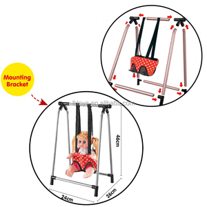 Chaise à bascule pliable Lucky Toys <span class=keywords><strong>pour</strong></span> filles, accessoires de maison de poupée DIY avec tapis, chaise à bascule, <span class=keywords><strong>lit</strong></span> - Product Image 4