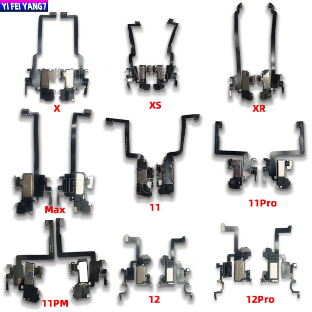 100% Good Quality Ear Speaker with Proximity Light Sensor for iPhone 13 11 Pro Max 12 Mini X XS XR Earpiece Listening Flex Cable