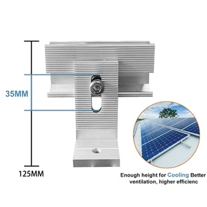 Vente en gros 12 $/KW Rayonnage solaire en L monté sur le toit <span class=keywords><strong>pour</strong></span> toits en métal Toiture en métal en L pieds <span class=keywords><strong>Support</strong></span> de panneau photovoltaïque - Product Image 2
