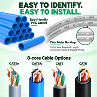 Kabel Ethernet Gigabit Tembaga Murni 305m CAT6AE Double Shielded SFTP Twisted Pair untuk Koneksi Internet Gaming PC & Router IPTV