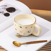 Tasses à café en céramique modernes et mignonnes en forme de cœur avec visage souriant, logo personnalisé, 200 ml - Cadeaux pour la Saint-Valentin