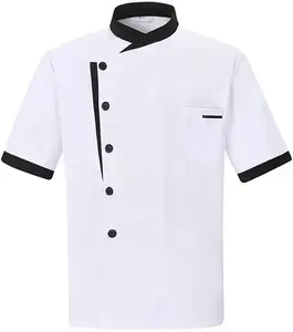 Ensemble uniforme de chef professionnel – Veste et pantalon de cuisine en mélange de coton respirant pour le personnel des hôtels et des restaurants - Product Image 3