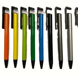 Stylo bille et gel 2-en-1 personnalisé avec logo, support de téléphone intégré, en plastique, 0,5 mm, pour cadeaux promotionnels sportifs - Product Image 1