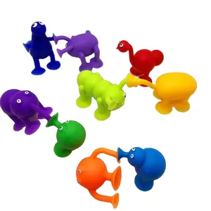 animal sucker toy Sensory Silicone Animal Suckers Mini Sucker Suction Cup Dolls Marine Land Animal Cupule Action Toy