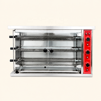 Four à rôtir au gaz commercial en acier inoxydable, machine à griller automatique pour poulet, four à rôtir BBQ, livraison directe d'usine