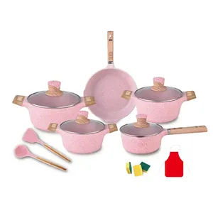 Sơn bằng gỗ uy tín nhà bếp không dính <span class=keywords><strong>Cookware</strong></span> <span class=keywords><strong>Set</strong></span> cho nhà bếp nhà hàng nấu ăn - Product Image 2