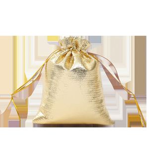 Bolsas de Regalo para Joyería con Cordón, Reciclables, Doradas y Plateadas, Impresas con Estampado, para Empaque de Joyería, Venta al Por Mayor de Fábrica - Product Image 2