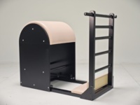Baril d'escalade Pilates en bois noir de qualité supérieure avec repose-pieds pour studio commercial et usage personnel