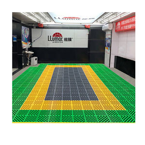 Grille anti-dérapante de drain de tapis de sol de pp de carrelages de garage en plastique portatif pour le magasin de lavage de voiture - Product Image 1