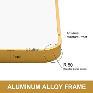 Nhà máy cung cấp trực tiếp nhôm đùn hồ sơ uốn Khung gương góc tròn kim loại gương khung hình - Product Image 5