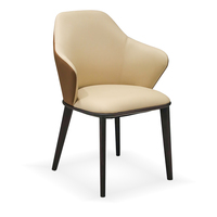 Fauteuil de restaurant moderne en cuir de qualité japonaise de luxe, dossier unique, idéal pour hôtel et chambre à coucher - Vente chaude