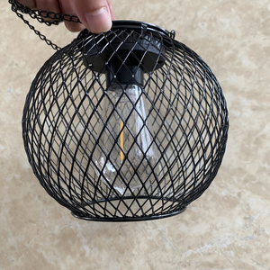 LED <span class=keywords><strong>lampadario</strong></span> esterno con griglie di ferro caldo bianco <span class=keywords><strong>solare</strong></span> giardino decorativo borsa IP65 impermeabile illuminazione elegante - Product Image 6