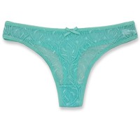 Culottes string sexy pour femmes, dentelle florale délicate, confortables et respirantes, sous-vêtements en T-back, lingerie décorée d'un nœud, ODM