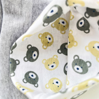 Bebé Niño/niña infantil Anti arañazos protección facial ecológico encantadores mitones y sombreros 3 Set Unisex imagen impresa 100% algodón
