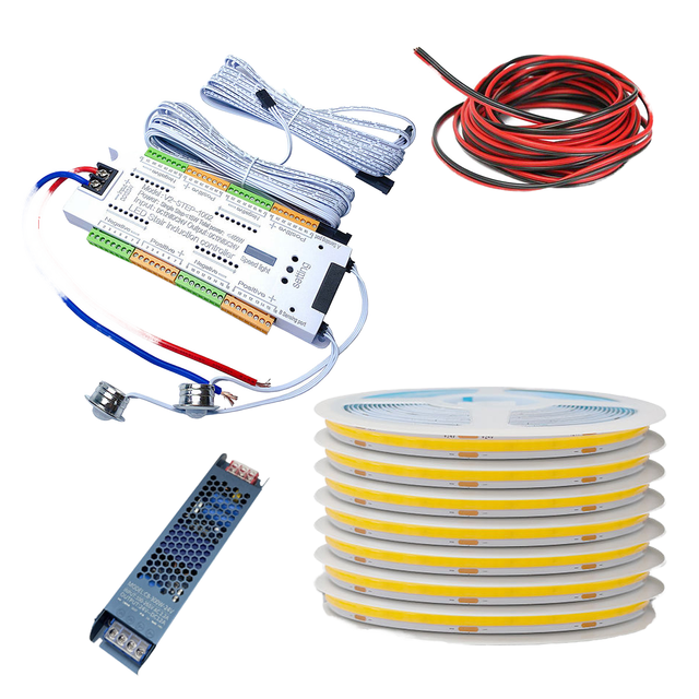 Hot Selling 32 Channel PIR Motion Sensor DC24V 500W Smart LED Light Strings Plastic Adjustable Step Light System for Indoor Use