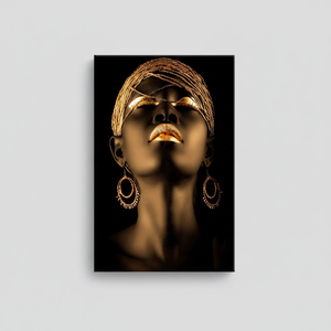Printed Canvas: Elegant African Gold Woman Wall Art,<b>WRAPPED</b> CANVAS - Product Image 2