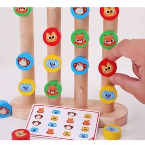 Juego de Bloques de Madera con Animales para Emparejar, Juguete Sensorial al por Mayor, Juego Familiar para Niños y Niñas - Product Image 2