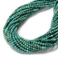 YMJ Original Hubei perles de pierre turquoise bleue 2mm 3mm 4mm 5mm perle ronde à facettes brillante pour la fabrication de bijoux