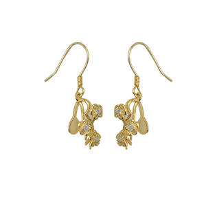 Boucles d'oreilles tendance en argent S925 9-10 DIY, accessoire simple, design couronne, boucles d'oreilles en cristal de perle pour femmes 1070 - Product Image 5