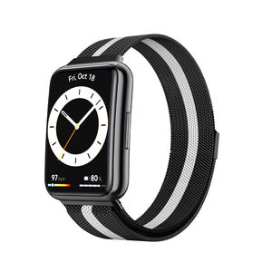 Correa de Nailon Magnética Milanese para Reloj Inteligente, Correa de Repuesto Compatible con el Nuevo <span class=keywords><strong>Huawei</strong></span> <span class=keywords><strong>Watch</strong></span> <span class=keywords><strong>Fit</strong></span> <span class=keywords><strong>2</strong></span> - Product Image 3