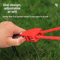 Cordage de Tente Réglable en Métal avec Poulie 4mm 6mm, Ligne de Tirage Réfléchissante Haute Résistance avec Serre-Cordon Rapide pour le Camping