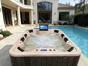 AOWO Jacuzzi <span class=keywords><strong>de</strong></span> Hidromasaje Grande <span class=keywords><strong>para</strong></span> 8-10 Personas, <span class=keywords><strong>Spa</strong></span> Exterior <span class=keywords><strong>de</strong></span> Acrílico <span class=keywords><strong>para</strong></span> Jardín y Uso Comercial - Product Image 5