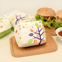 Boîte carrée personnalisée en flexographie de qualité alimentaire pour hamburgers et collations à emporter