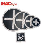 Autocollant d'avertissement réfléchissant rond 3M 4090, autocollant auto-adhésif microprismatique haute visibilité pour les machines de construction minière